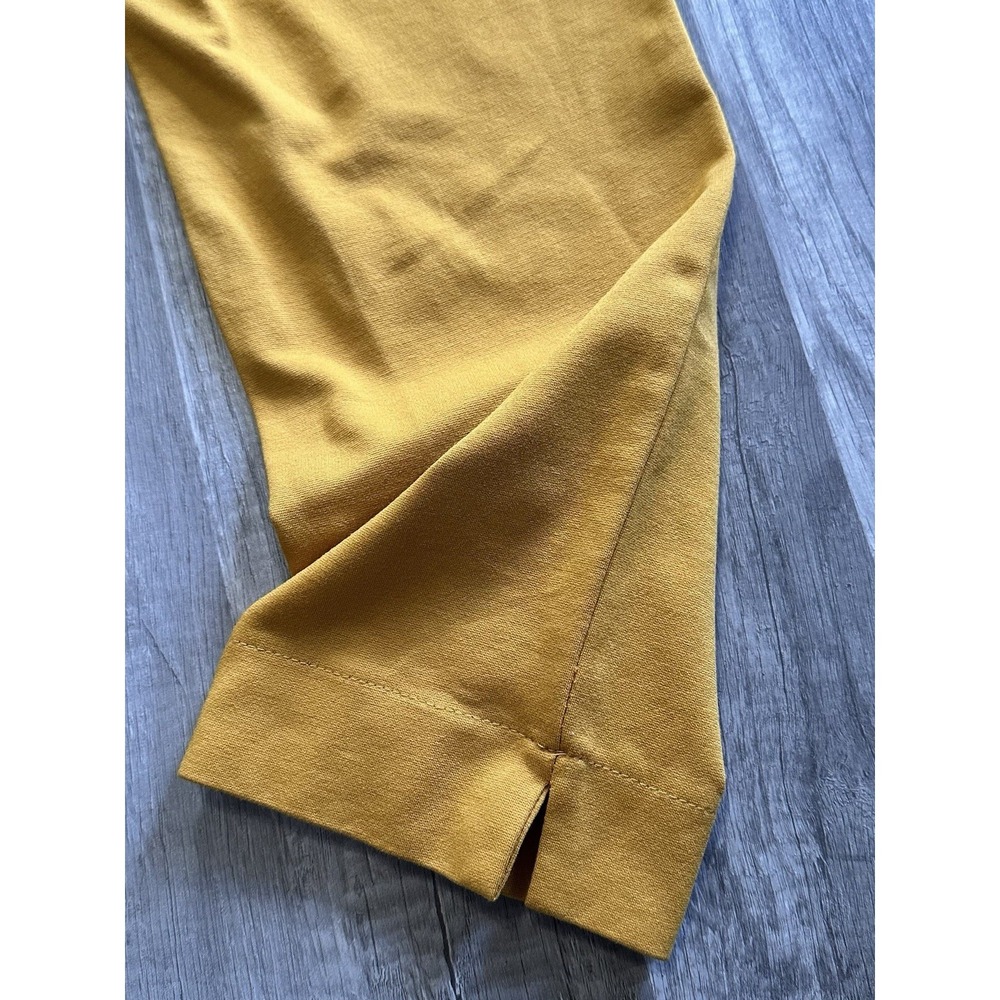 Malu Yellow dress pants cropped women's Size Large L Slit - Picture 11 of 15